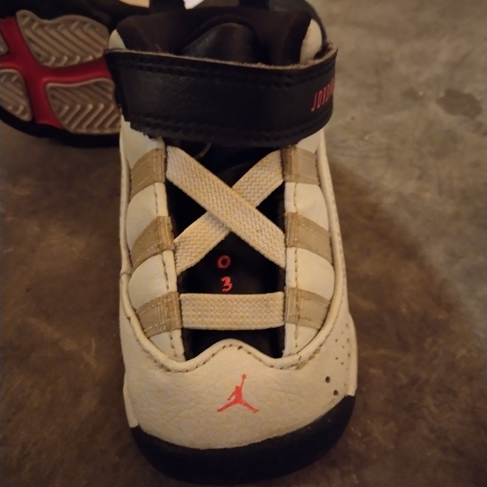 Jordan Kids' Black and Cream Sneakers